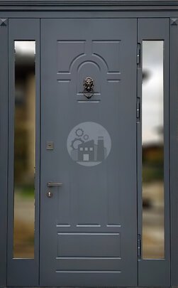 Дверь наружная с двумя боковыми вставками-ДВ-1868